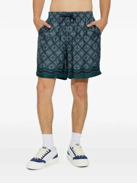 Pantaloni scurți Casablanca de mătase albastru