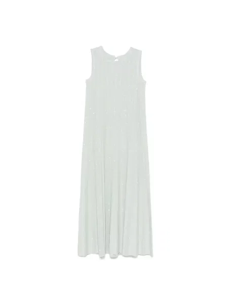 Sukienka bez rękawów D.exterior bez rękawów w paski zielona