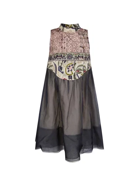 Rochie midi Hui Hui fără mâneci negru