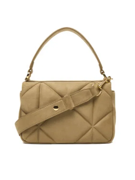 Semišová kabelka Love Moschino béžová