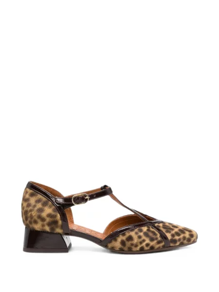 Pantofi cu toc Chie Mihara cu imagine cu model leopard maro