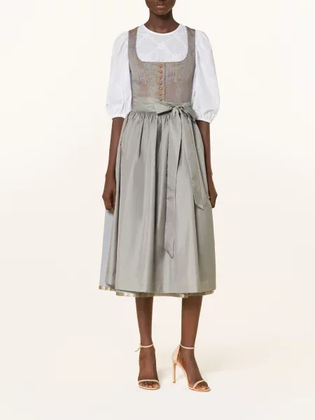 Berwin & Wolff Bluzka Dirndl Z Rękawami I Koronką weiss biała