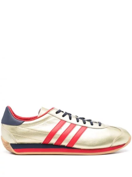 Haftowane sneakersy Adidas Adilette skórzane białe