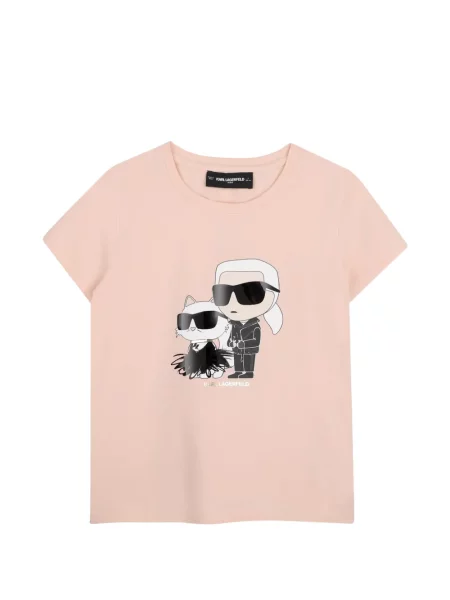 Koszulka dziecięca Karl Lagerfeld różowa