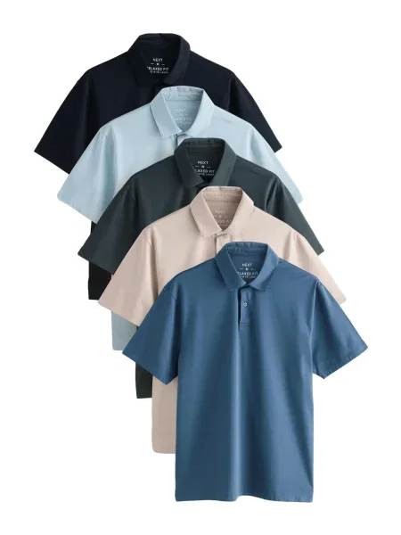 Next Majica kremna / marine / pastelno modra / bazaltno siva