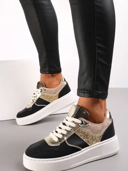 Sneakers pe Platformă Elasetta negri