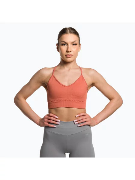 Gymshark Studio Sports earth fitness podprsenka oranžová