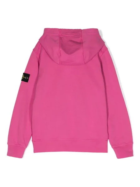 Bluza z kapturem dziecięca Stone Island różowa