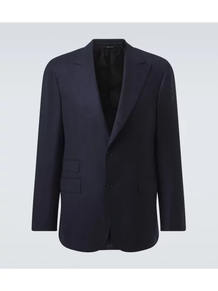 Sacou Dunhill de lână albastru