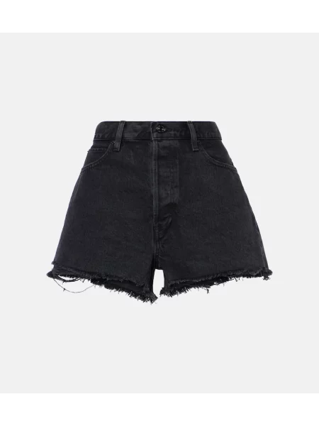 Szorty jeansowe Frame czarne