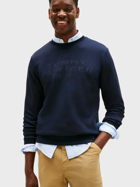 Світшот Tommy Hilfiger з аплікацією синій