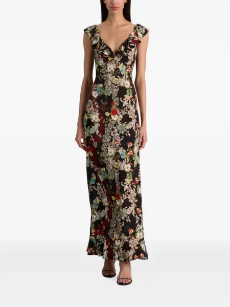 Rochie maxi Alice + Olivia negru