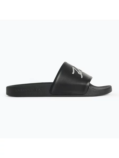 Klapki KARL LAGERFELD Kondo Signia black rubber czarne