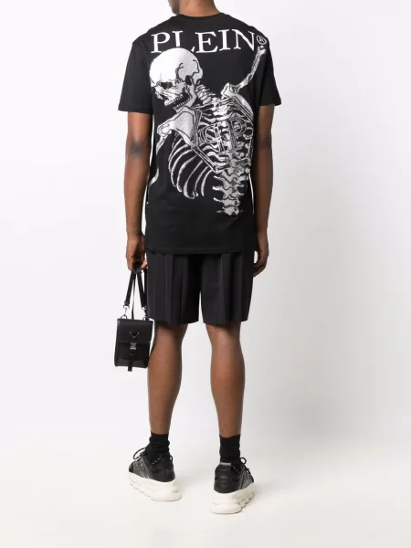 Raštuotas marškinėliai Philipp Plein juoda