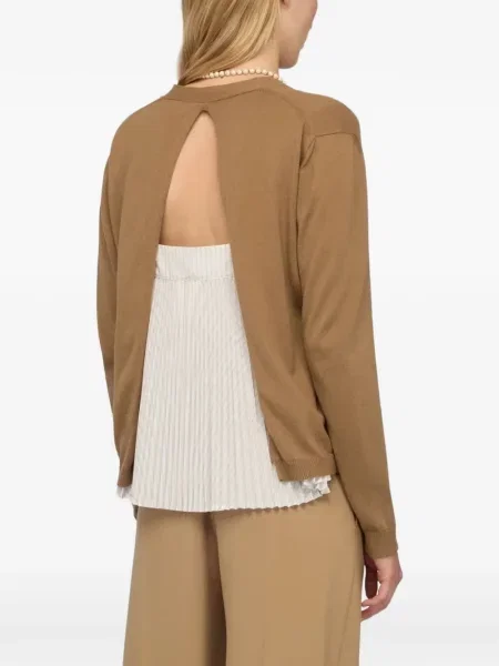 Cardigan Semicouture cu decolteu în V maro