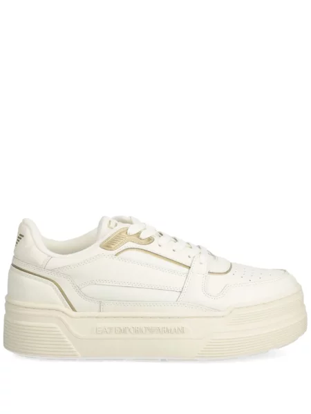 Sneakerși Ea7 Emporio Armani cu șireturi din piele