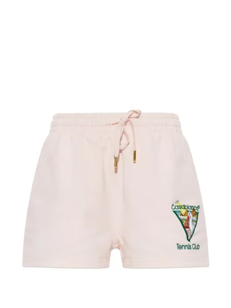 Pantaloni scurți Casablanca cu broderie tenis roz