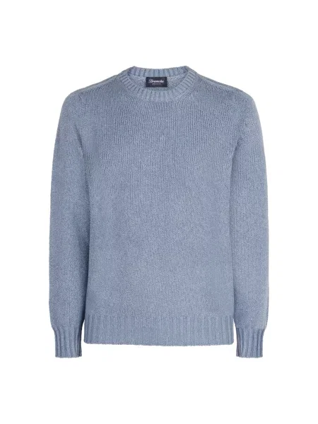 Dzianinowy sweter Drumohr niebieski