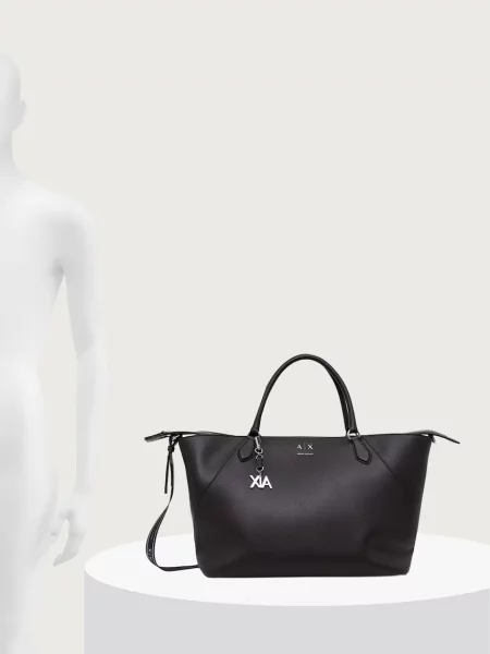 Кожаная сумка шоппер Armani Exchange