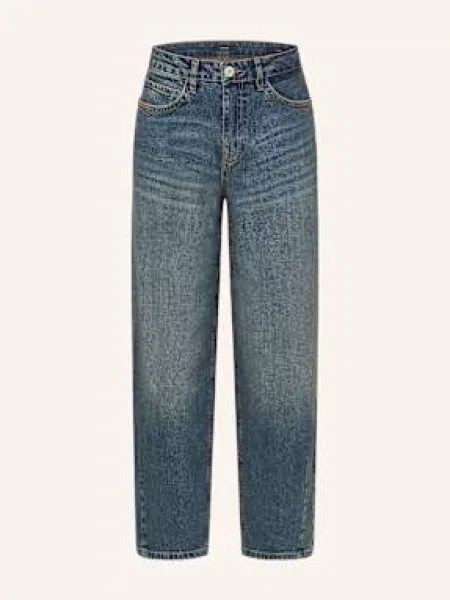 Opus Jeansy Barrel Lolah blau niebieskie