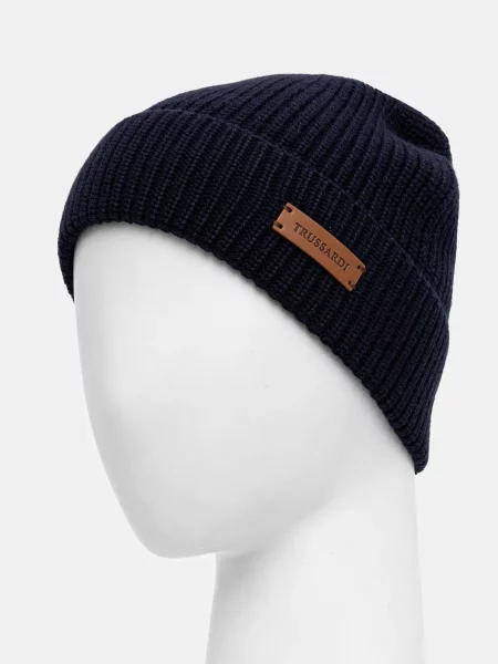 Шерстяная шапка Trussardi синяя