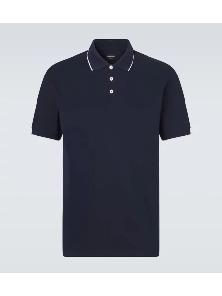 Polo majica Giorgio Armani modra