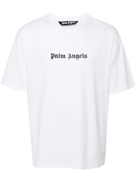 Tricou Palm Angels cu imagine clasic alb