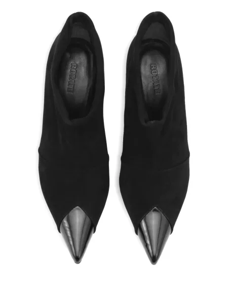 Botine Rotate Birger Christensen din piele de căprioară negru
