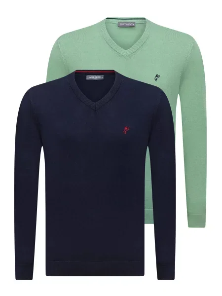 Jacey Quinn Pulover noapte / maro deschis / verde deschis albastru