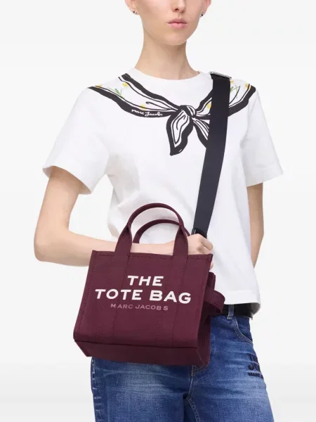 Geantă Marc Jacobs din canvas violet