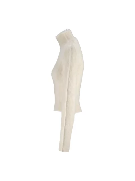 Sweter z golfem Dondup biały