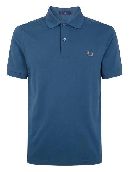 Polo Fred Perry cu broderie albastru