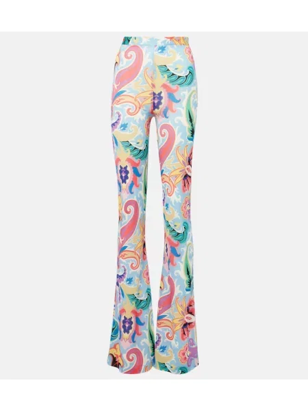 Spodnie Etro z wysoką talią z wzorem paisley