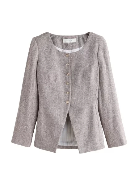 Next Geacă de primăvară-toamnă maro închis alb