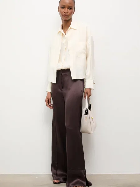 Answear.LAB pantaloni pentru femei Unscripted Collection maro