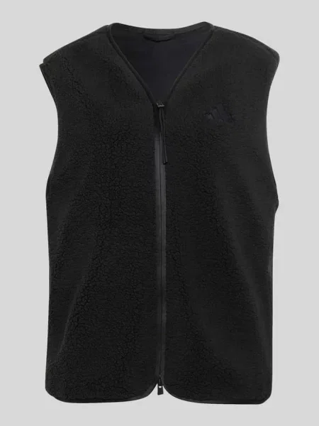 Kamizelka o kroju regular fit z zamkiem błyskawicznym dwustronnym Adidas Sportswear czarna