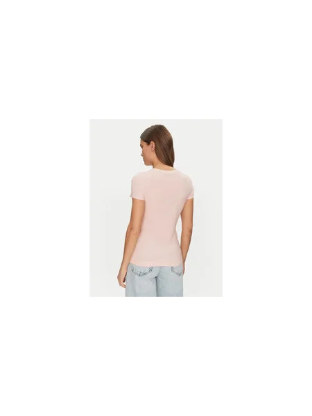Guess Póló Slim Fit rózsaszín
