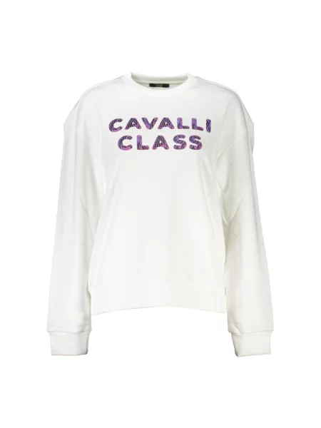 Bluza Cavalli Class z długim rękawem biała