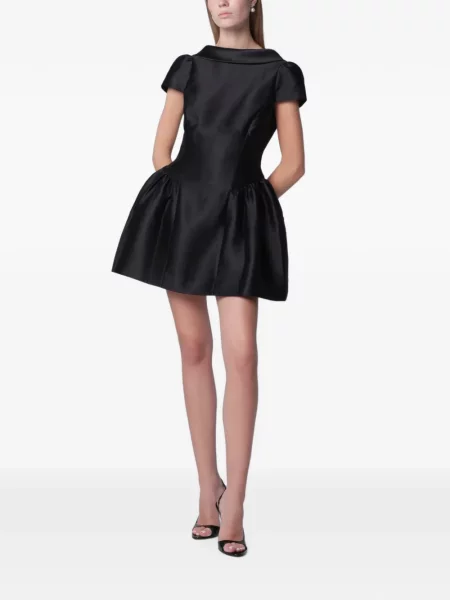 Gulerat rochie mini Self-portrait negru