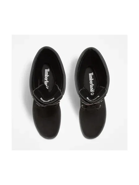 Botine Timberland cu șireturi din dantelă negru