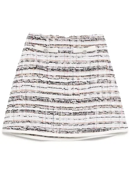 Fustă Giambattista Valli din tweed alb
