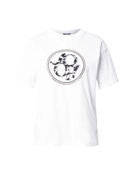 JOOP! Tricou brocart / negru murdar alb