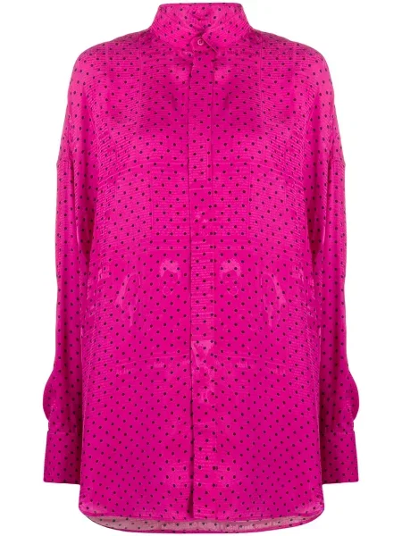 Cămașă Balenciaga cu buline roz