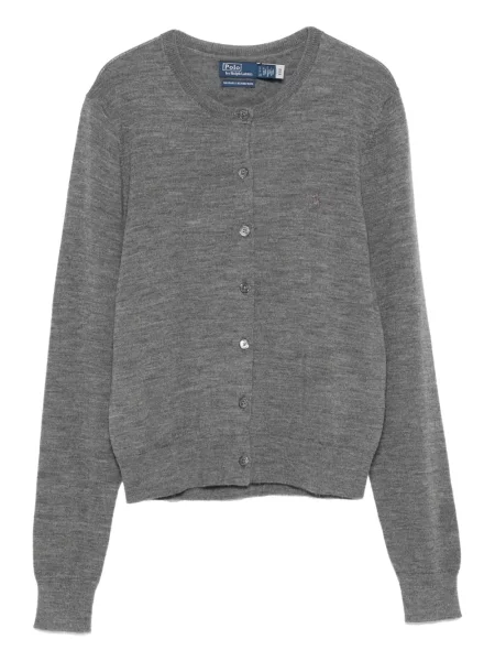 Boxeri Polo Ralph Lauren plisat cu broderie din piele gri