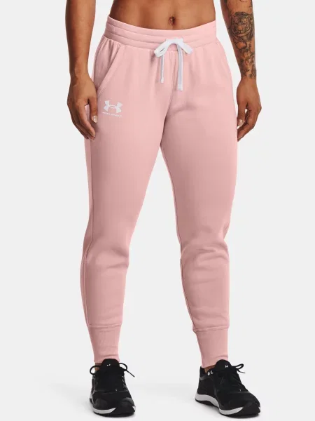 Pantaloni sport Under Armour din fleece roz