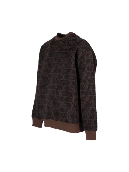 Bluza Moschino z nadrukiem brązowa