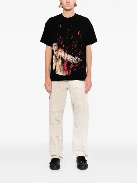 Tricou Warren Lotas cu imagine negru