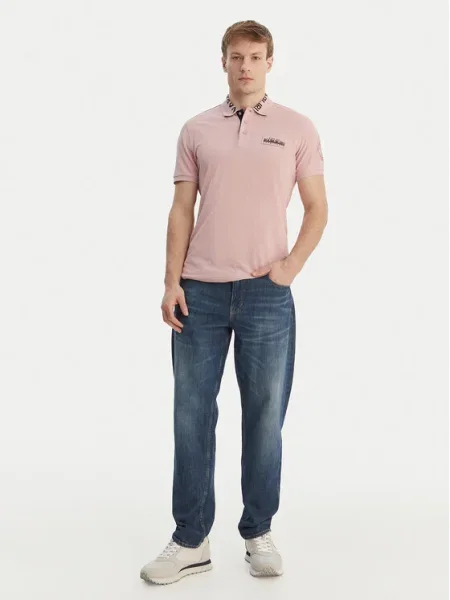 Napapijri Tricou polo E-Amundsen roz
