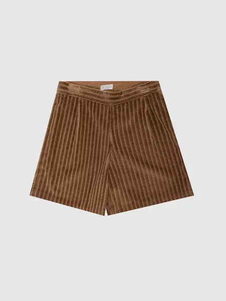 Детские шорты Brunello Cucinelli коричневые