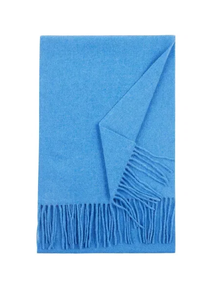 GOBI Cashmere Fular Unisex Cashmere Fringed Scarf' albastru